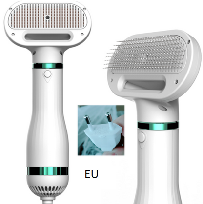 Portable 2-in-1 Dog Hair Dryer - Grooming Blower & Brush