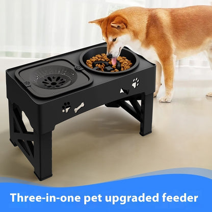 Elevated Double Dog Bowl - Stainless Steel Feeder Stand