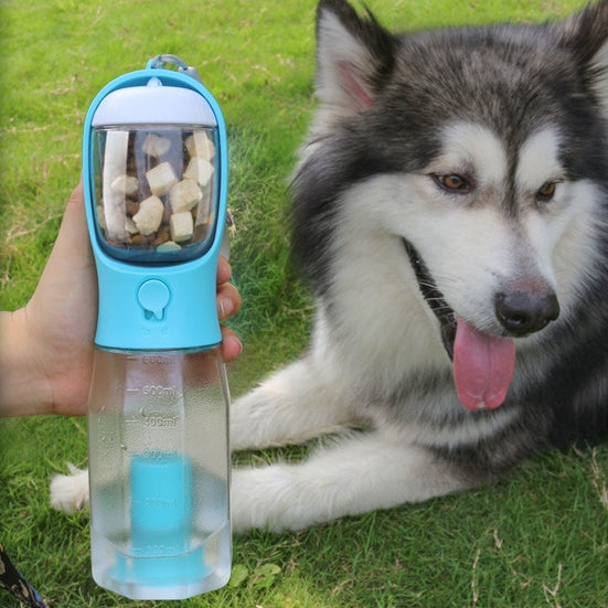 3-in-1 Portable Dog Water Bottle - Travel Feeder & Waste Dispenser