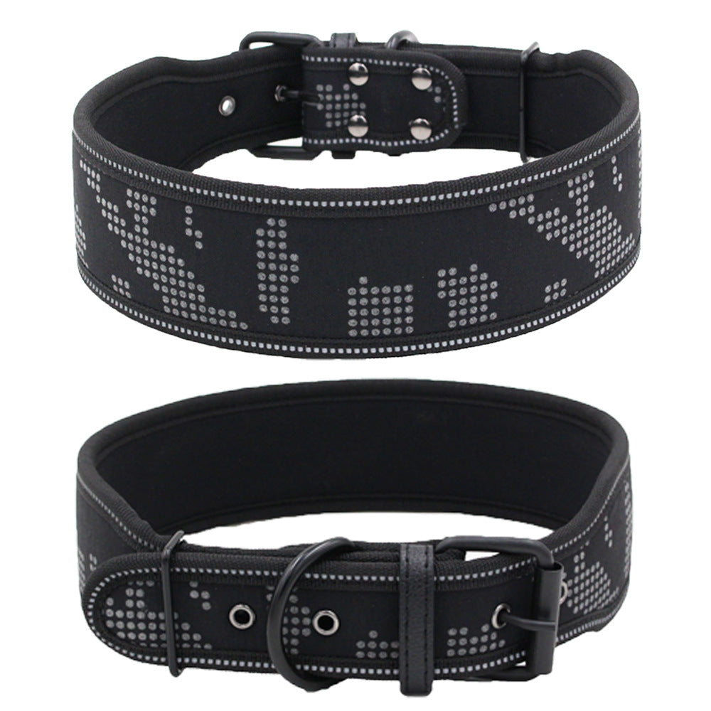 Reflective Camo Dog Collar - Comfortable Nylon Collar