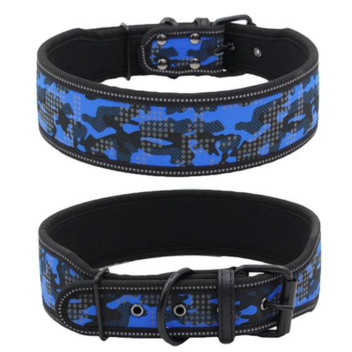 Reflective Camo Dog Collar - Comfortable Nylon Collar
