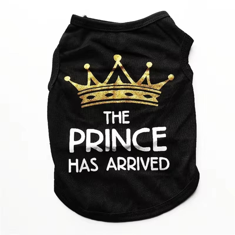 Puppy Summer Vest - Breathable Prince & Princess Shirt