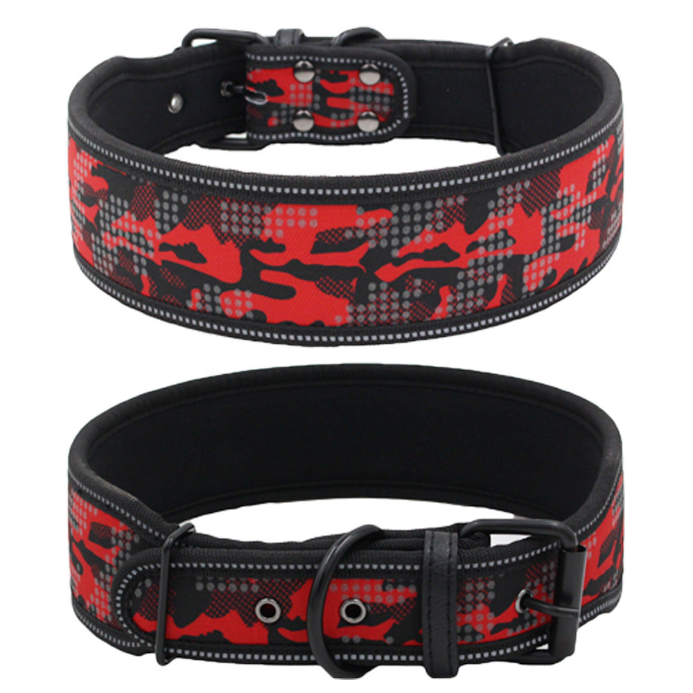 Reflective Camo Dog Collar - Comfortable Nylon Collar