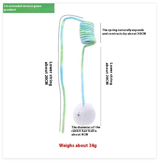 Self-Play Cat Suction Teaser - Spring Bell & Rabbit Ball Toy