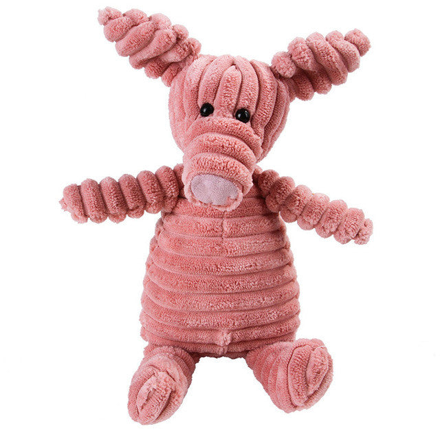 Plush Squeaky Dog Toy - Corduroy Teeth Cleaning Toy