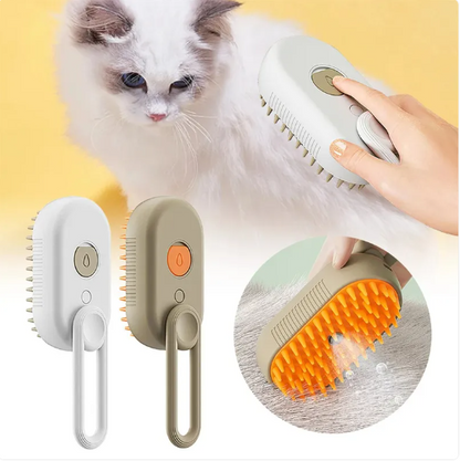3-in-1 Electric Pet Grooming Brush - Steam & Massage