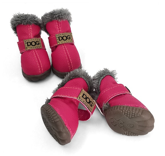 Winter Dog Boots - Warm Non-Slip Snow Shoes for Small Dogs