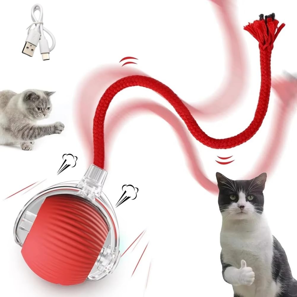 NIGRITY Smart Rolling Pet Ball - Motion-Activated Cat & Dog Toy