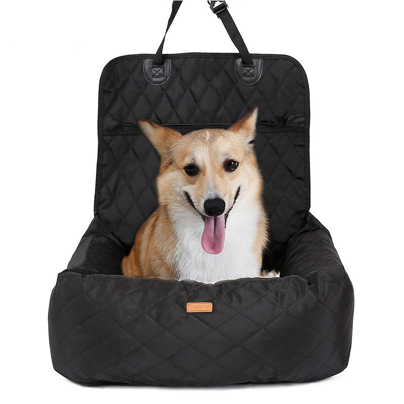 2-in-1 Folding Dog Car Seat Bed - Waterproof Travel Mattress